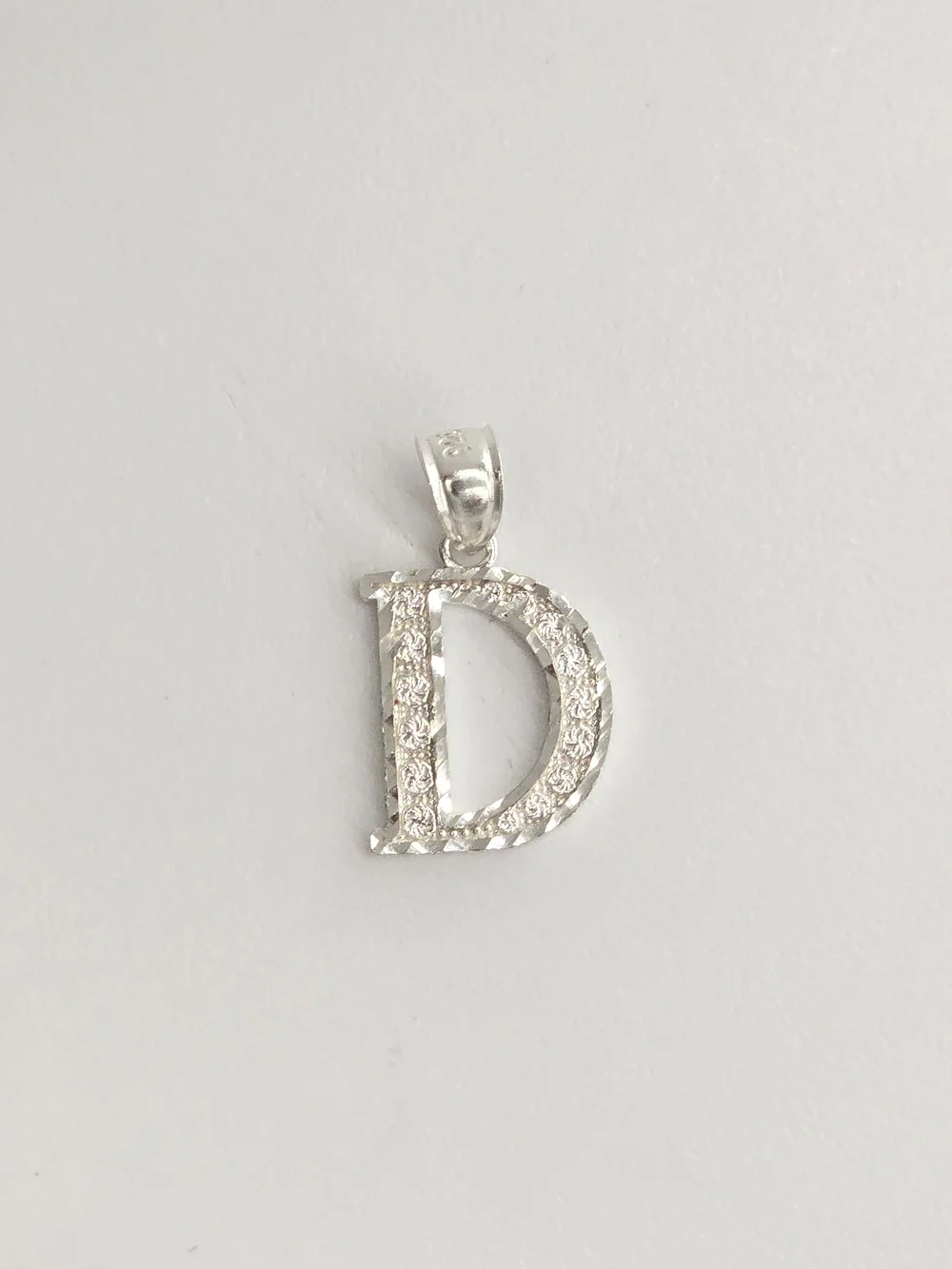 925 Sterling Silver Letter D Pendant